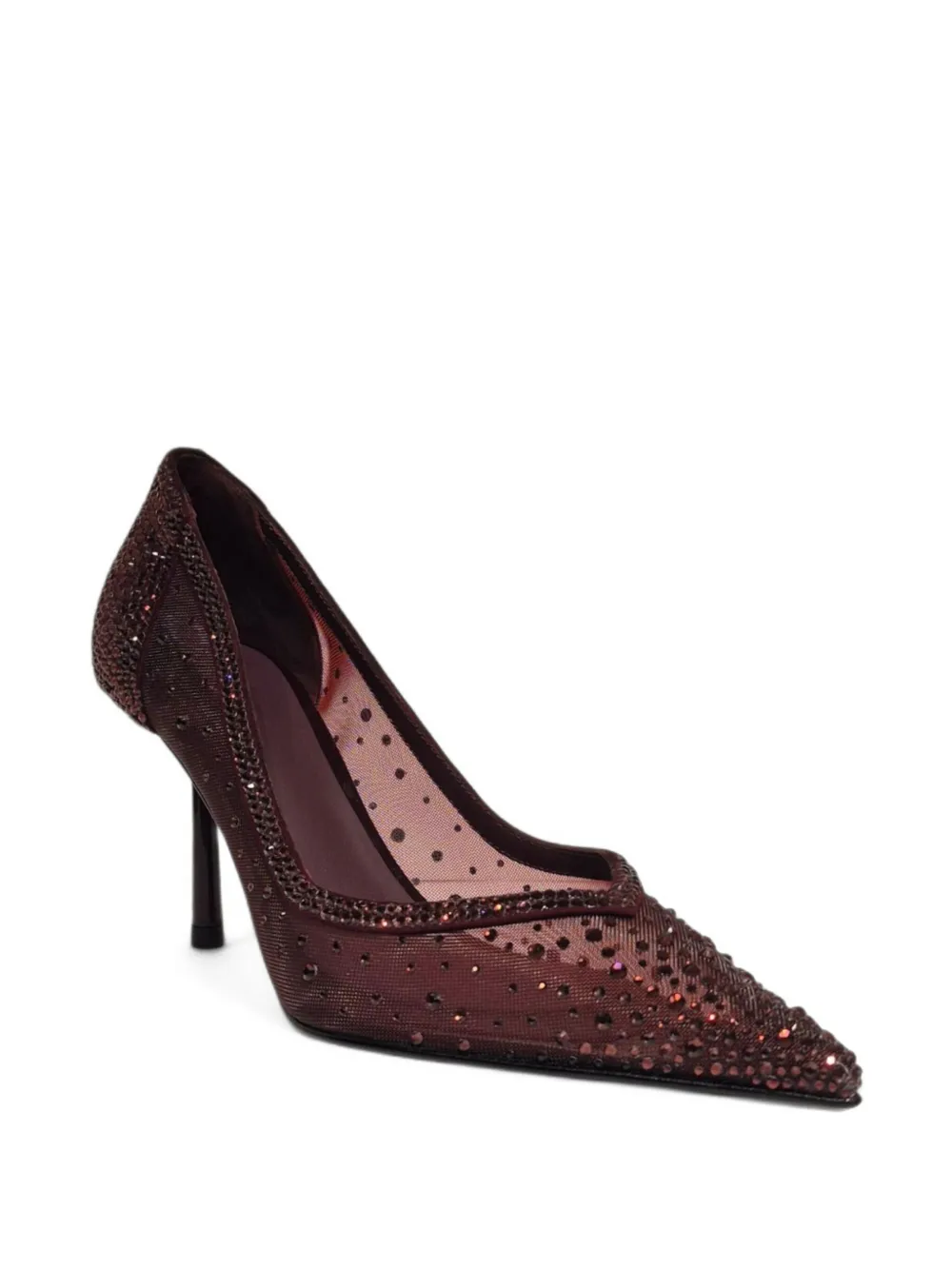 Le Silla 90mm Nicole Embellished Stiletto Pumps In Burgundy