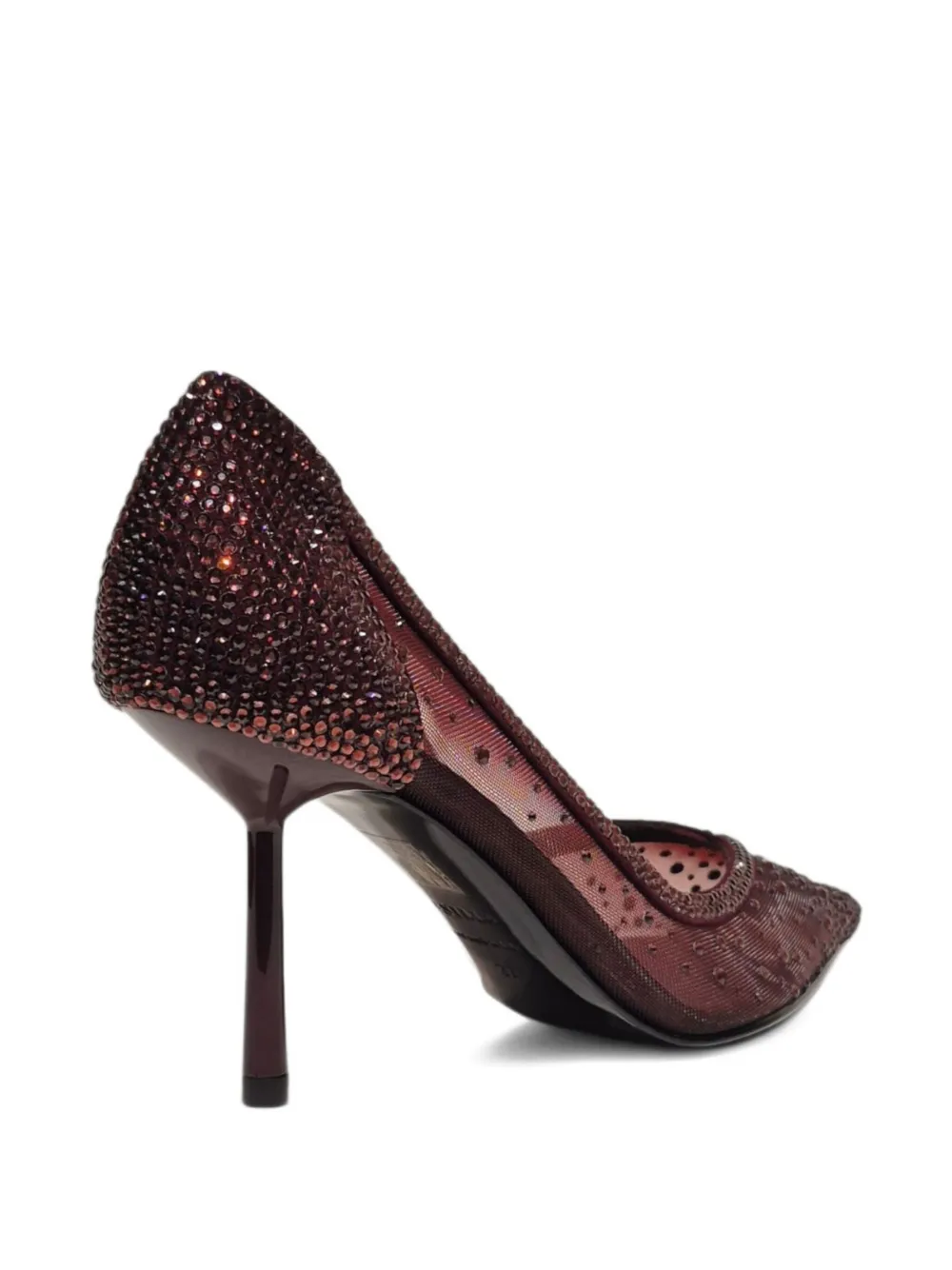 Le Silla 90mm Nicole Embellished Stiletto Pumps In Burgundy