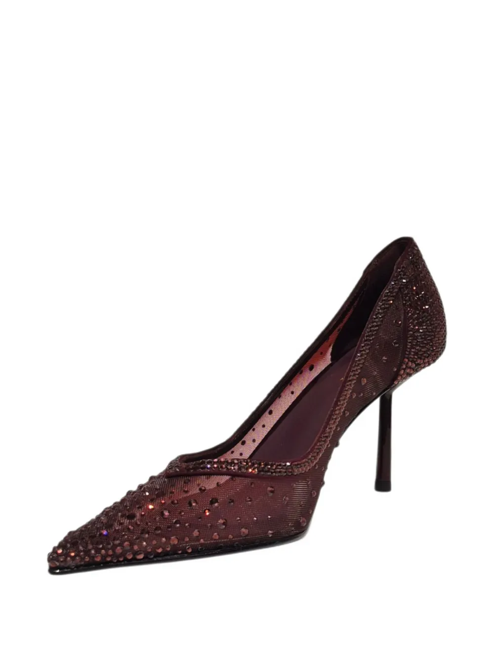 Le Silla 90mm Nicole Embellished Stiletto Pumps In Burgundy
