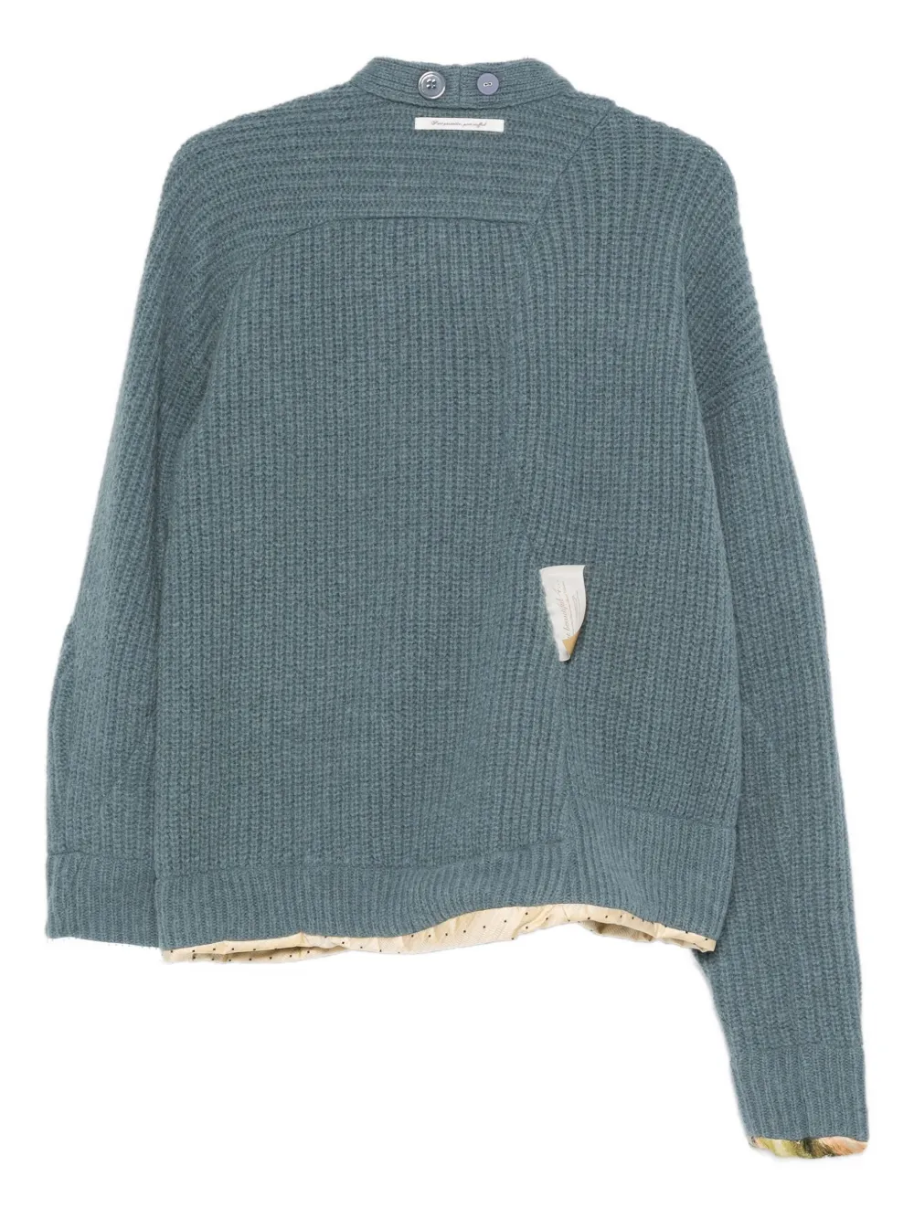 Undercover Asymmetric Cardigan In Blue