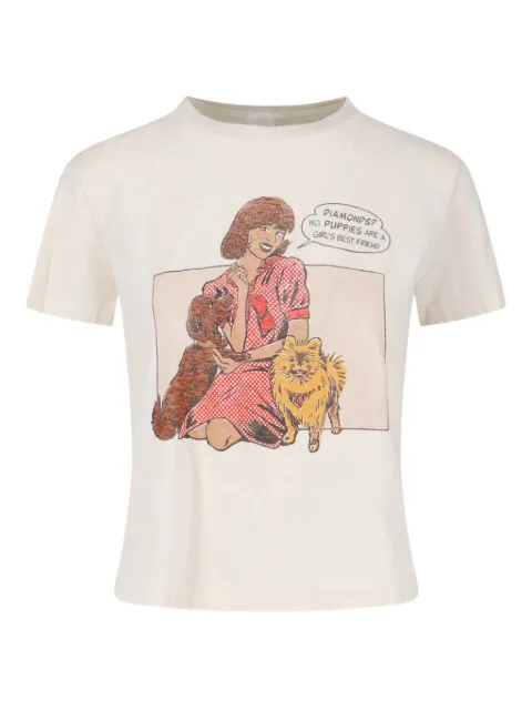 RE/DONE puppies-graphic T-shirt