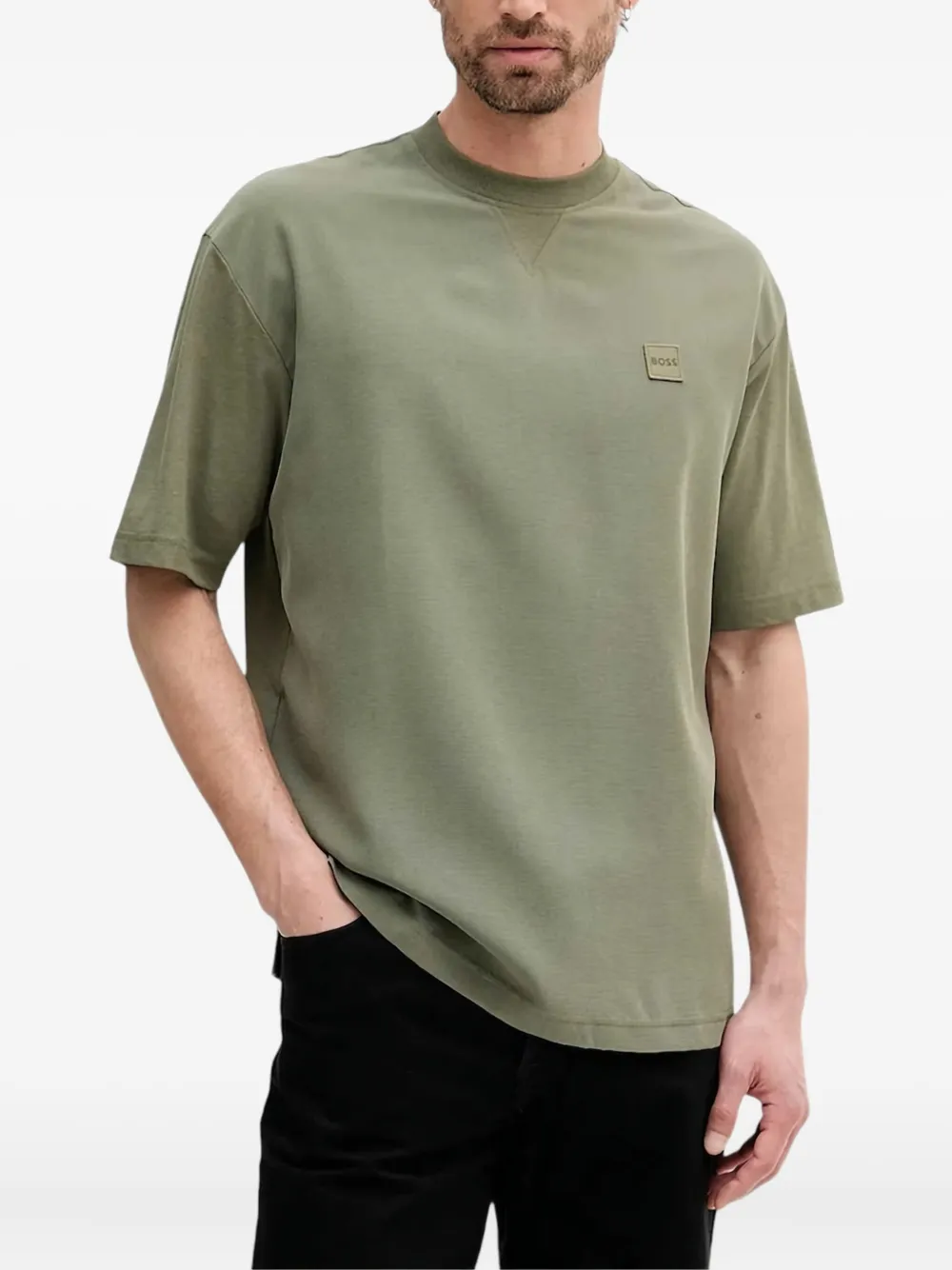 BOSS playera con parche del logo | verde | Image 1
