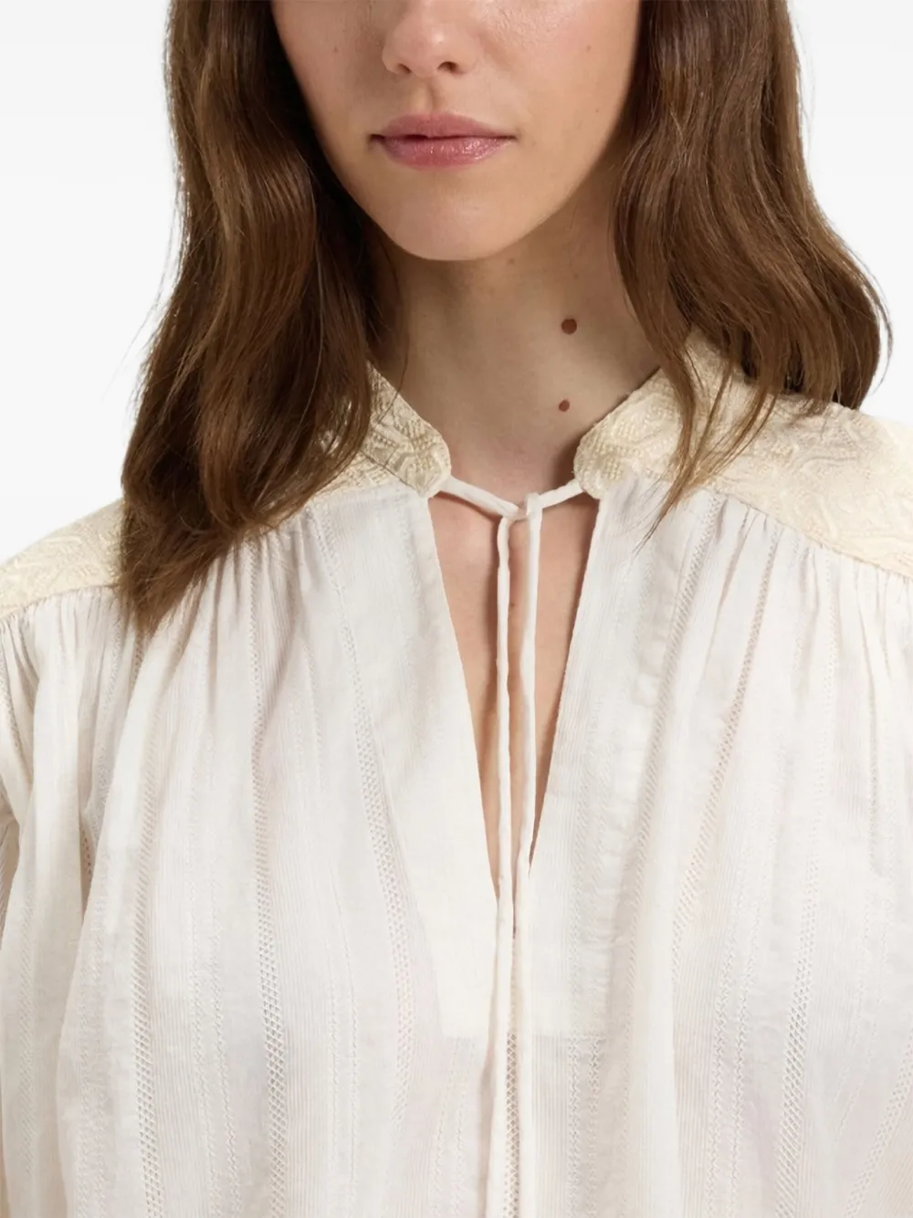 BOSS Shirt met borduurwerk Beige