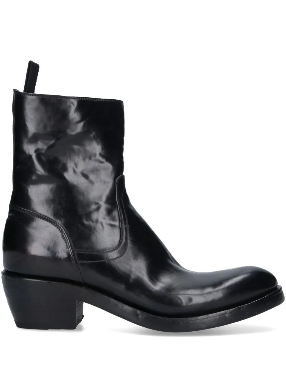 Premiata Kingbrass zip-fastening leather boots Zwart
