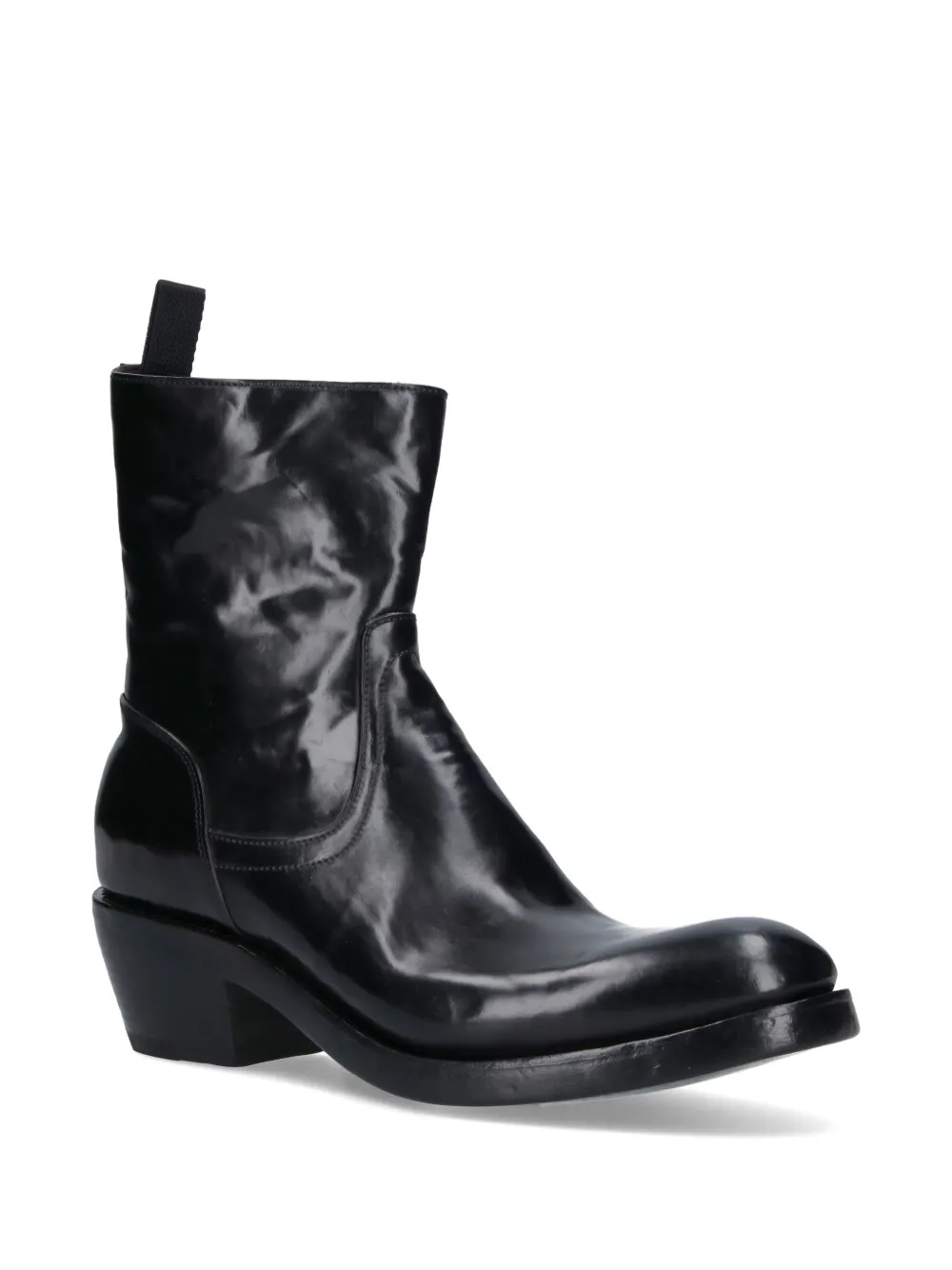 Premiata Kingbrass zip-fastening leather boots Zwart