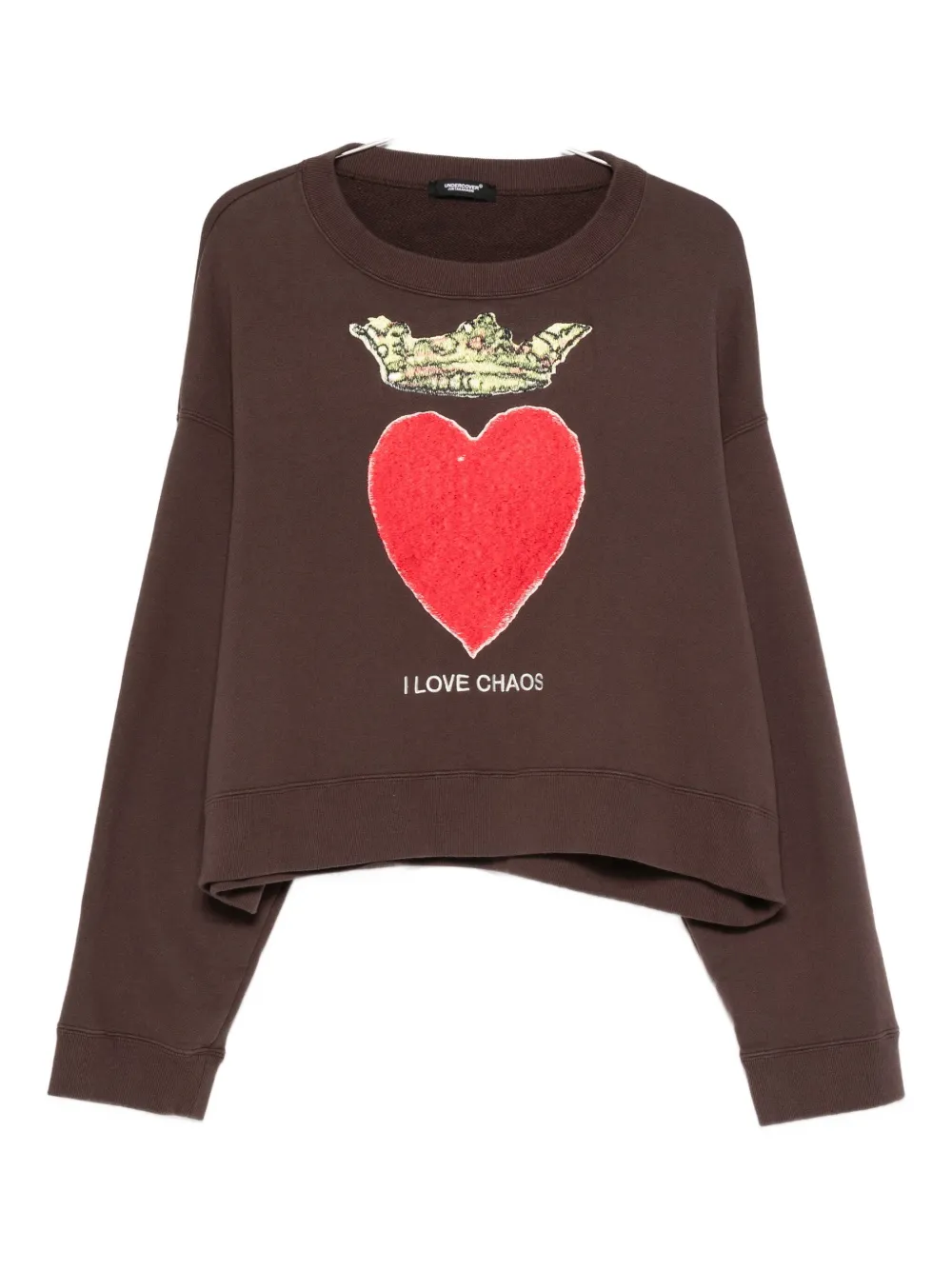Undercover Embroidered-motif Sweatshirt In Brown