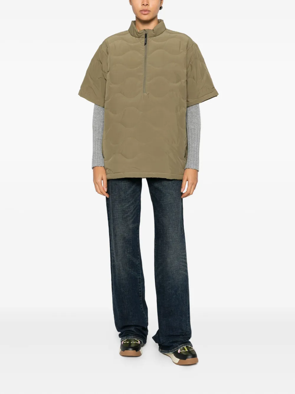 Snow Peak quilted-design zip-up sweater | Sweaters | Image 2