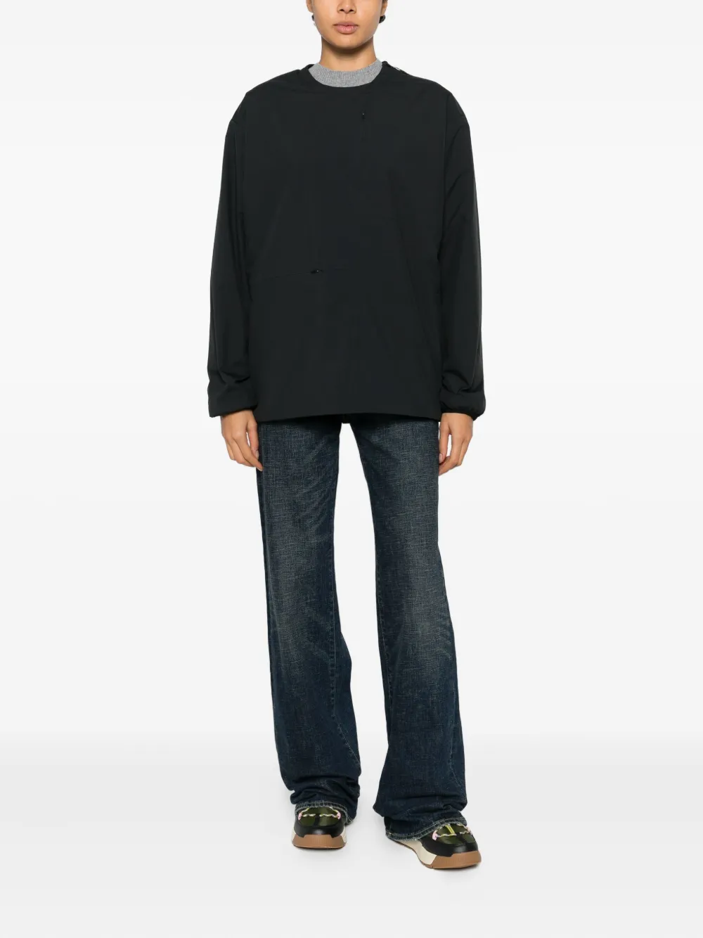 Snow Peak Pocket-detail Sweater In Black