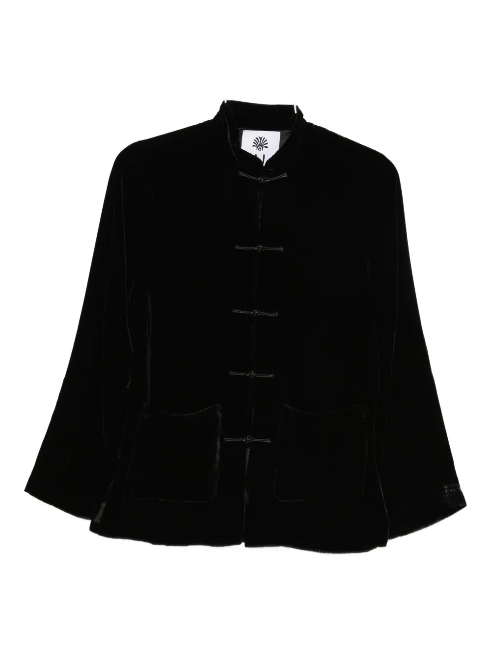 Yali Pocket Velvet Blazer In Black