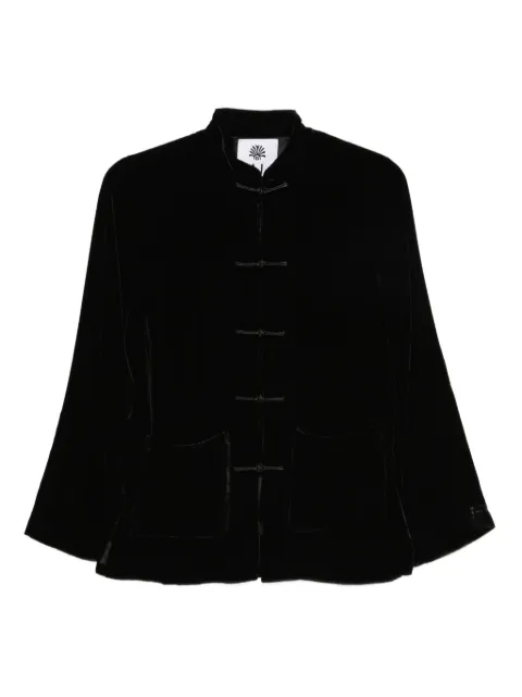 YALI pocket velvet blazer