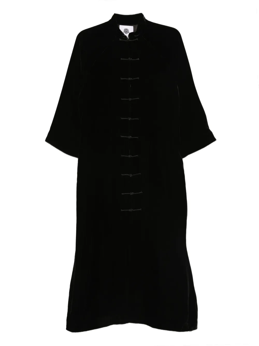 YALI Abrigo De Terciopelo Con Botones | negro | Image 1