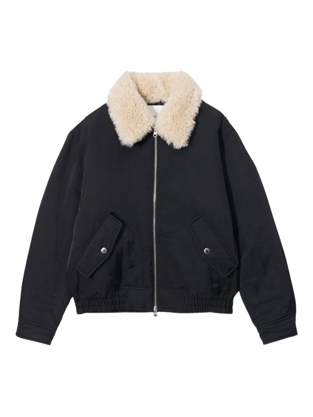 DUNST faux shearling-collar jacket | Black | Image 1