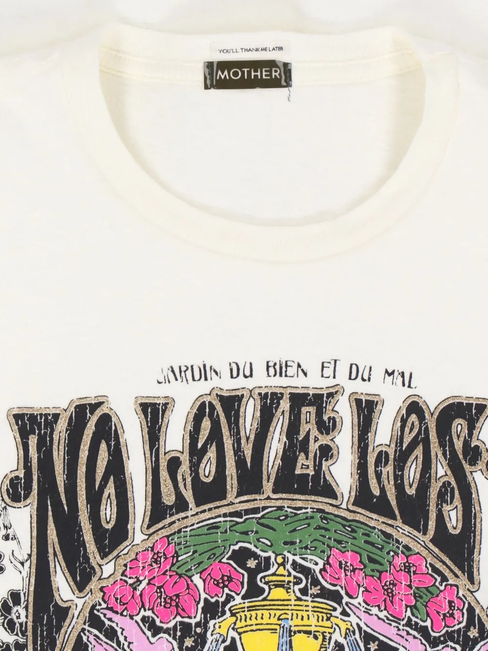 MOTHER The Rowdy T-shirt met print Wit