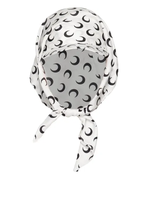 Marine Serre Moon-pattern scarf hat