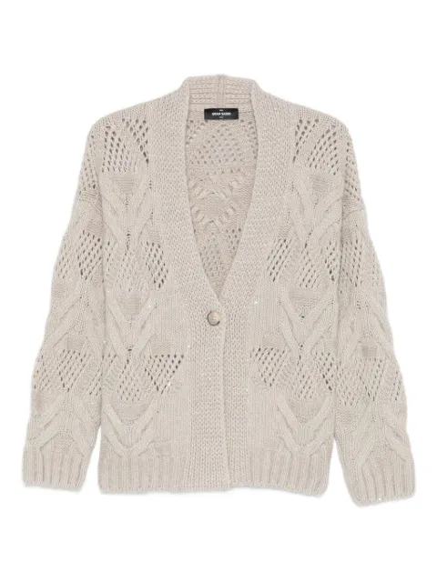 Gran Sasso cardigan en maille torsadée