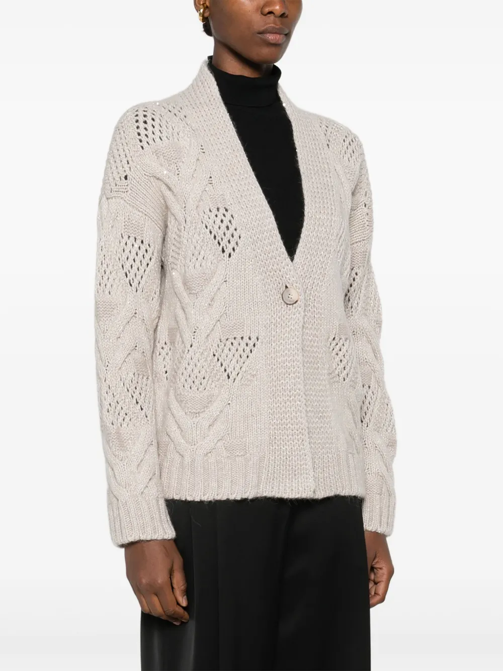 Gran Sasso Kabelgebreid vest Beige