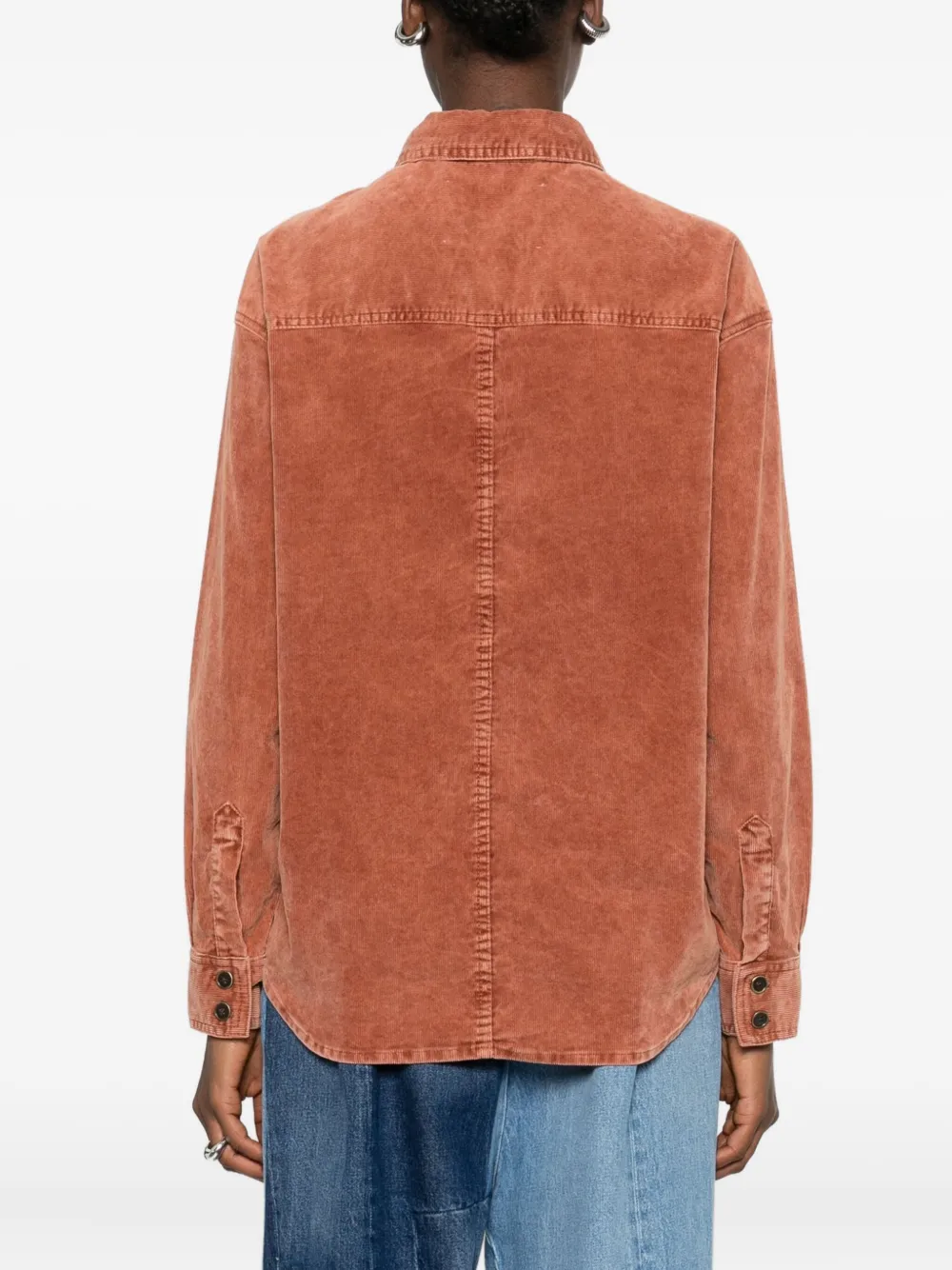 MARANT ÉTOILE Oriana ribfluwelen shirtjack Bruin