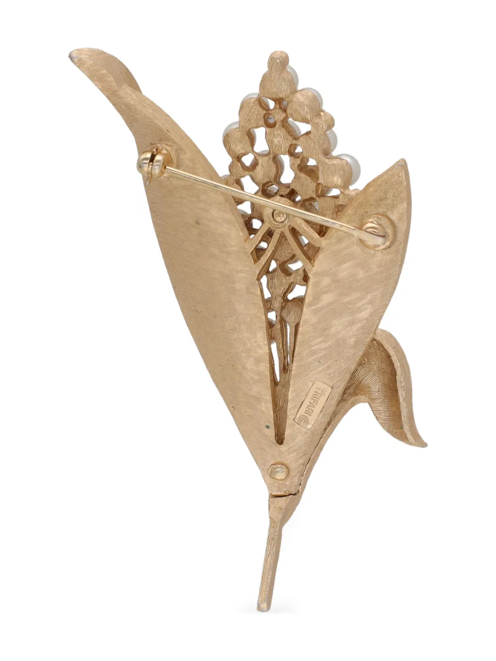 Trifari broche en forma de ramo con perlas artificiales | Image 2