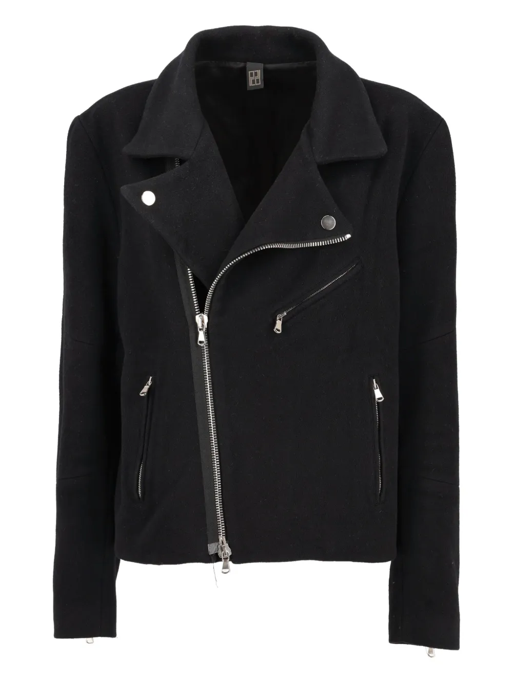 Christian Pellizzari wool biker jacket | Black | Image 1