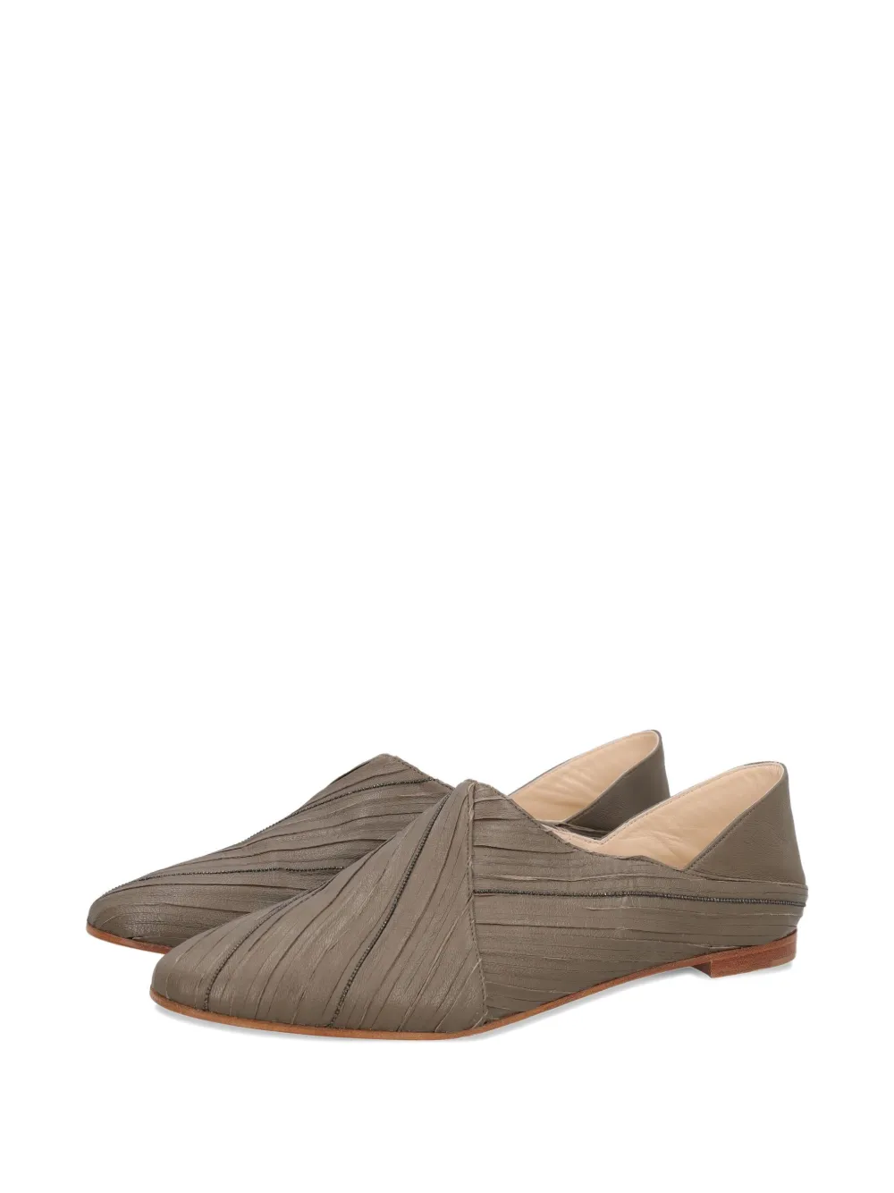 Fabiana Filippi textured leather loafers - Grijs