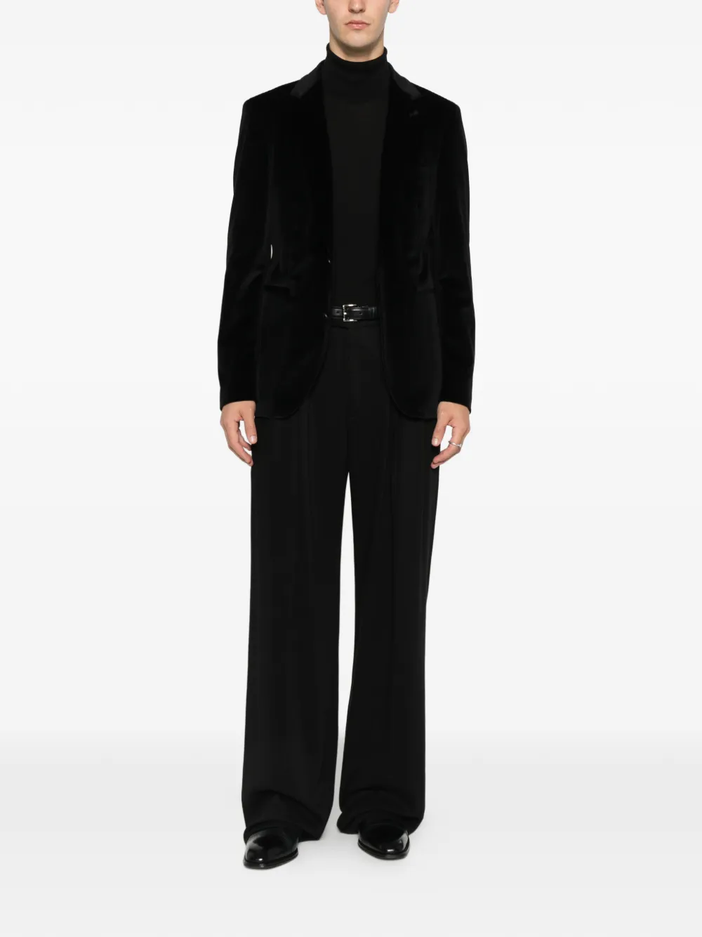 Tagliatore Button Textured Jacket In Black