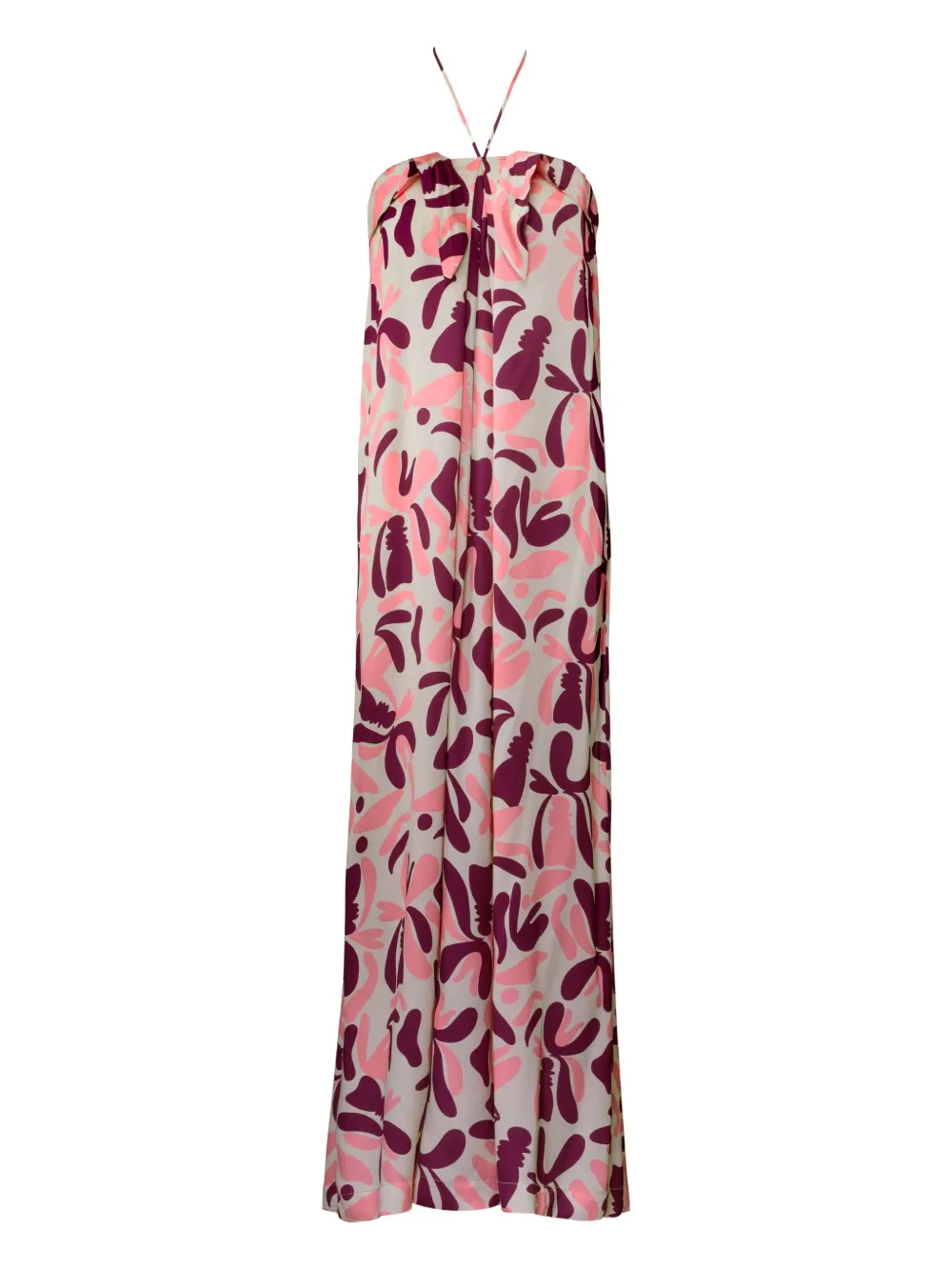 Adriana Degreas - Vestido longo floral com amarração - mulher - Viscose - G - Branco