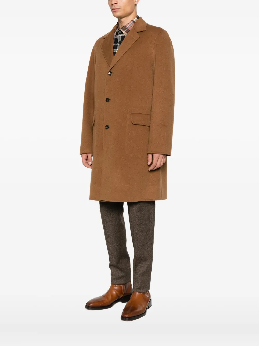 Aspesi Flap-pocket Coat In Brown