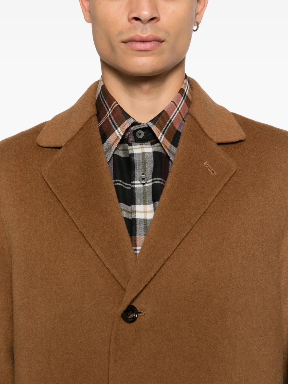 Aspesi Flap-pocket Coat In Brown
