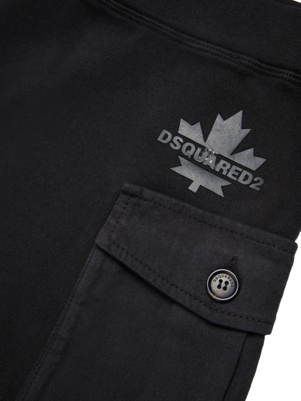 DSQUARED2 KIDS Katoenen cargo rok Zwart
