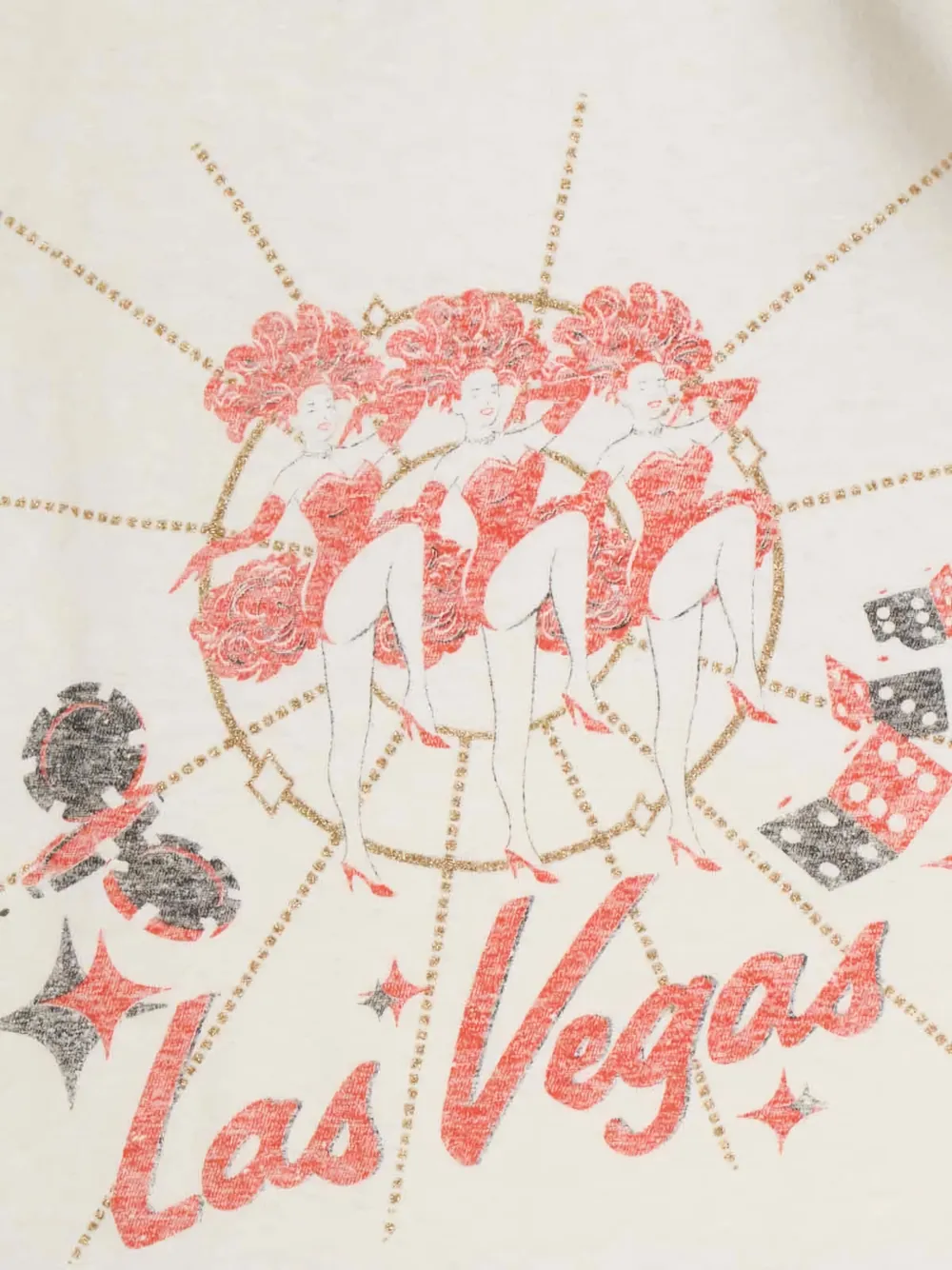 RE DONE T-shirt met grafische Vegas-print Wit
