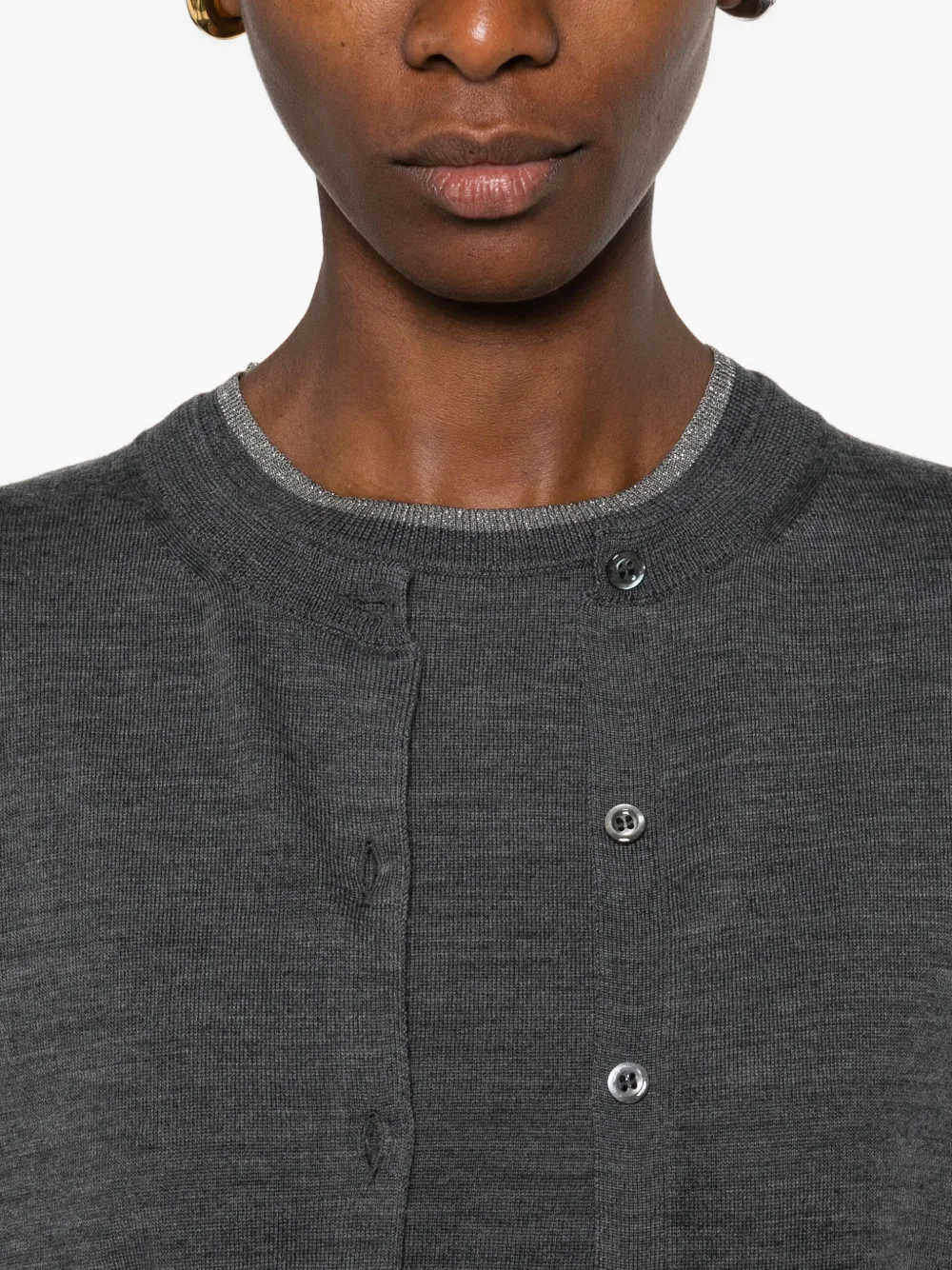 Gran Sasso Vestset met knoopsluiting Grijs