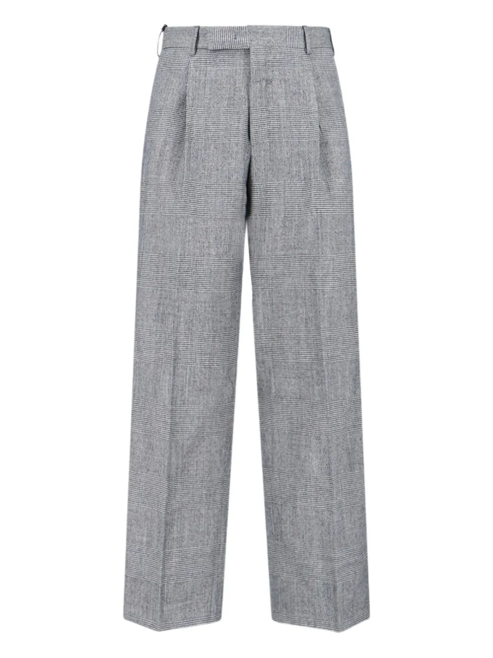 PT Torino pleated checked pants | Grey | Image 1