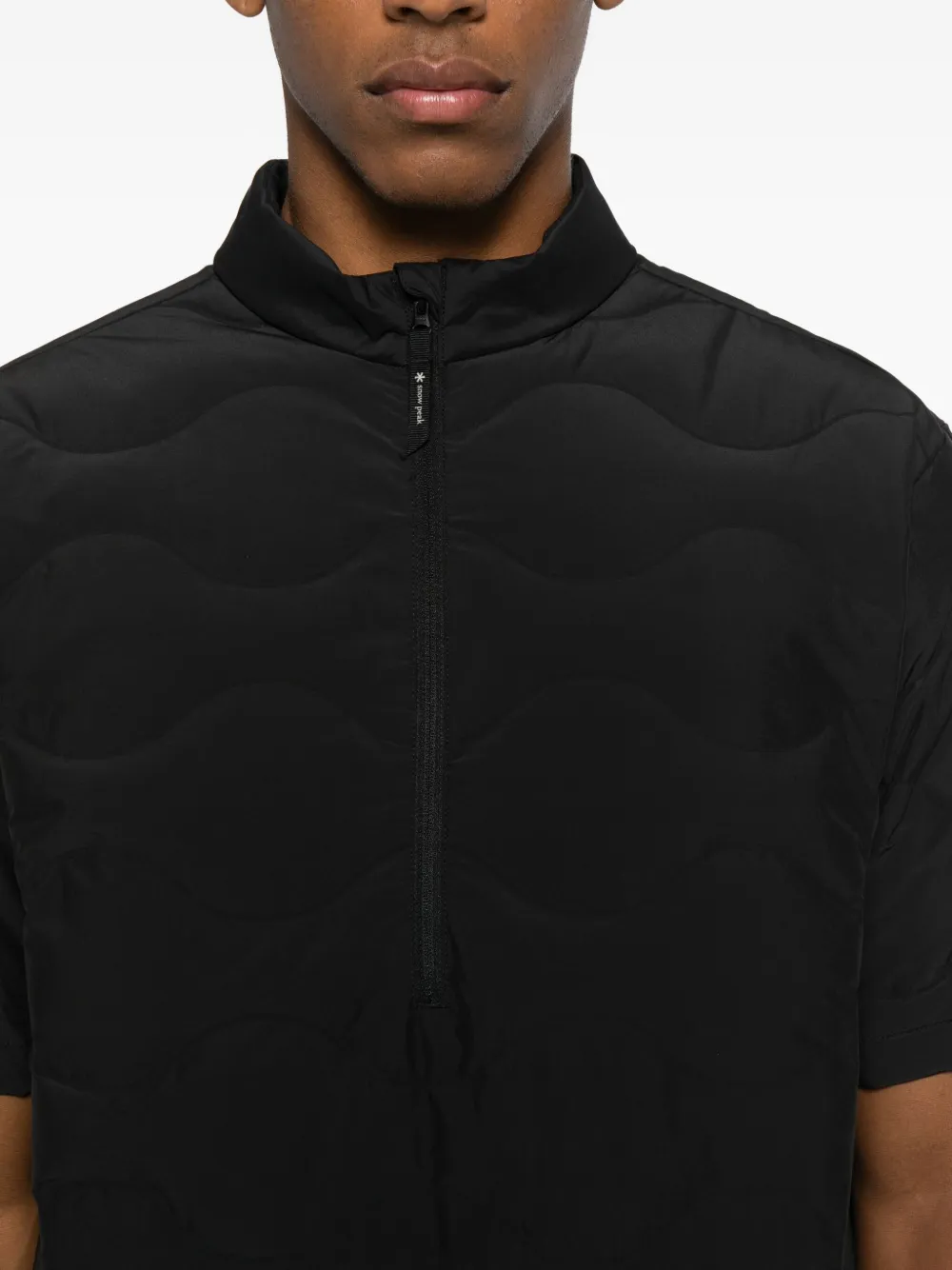 Snow Peak Zip-up Sweater In Black