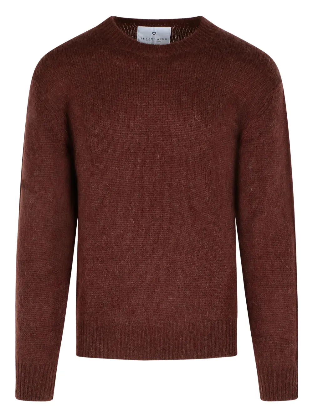 SEVEN GAUGE ribbed-cuffs crew-neck sweater - ブラウン SEVEN GAUGE ribbed-cuffs crew-neck sweater - ブラウン