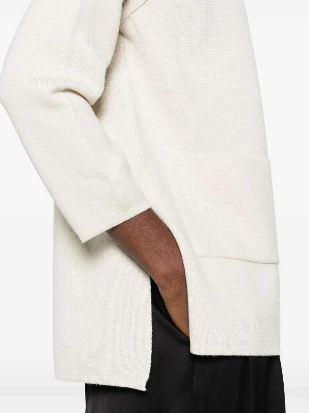 Gran Sasso Trui met trechterhals Beige