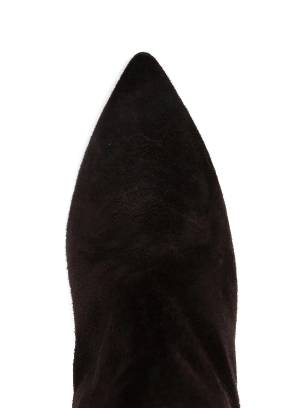 Via Roma 15 85mm Ruched Suede Boots In Black