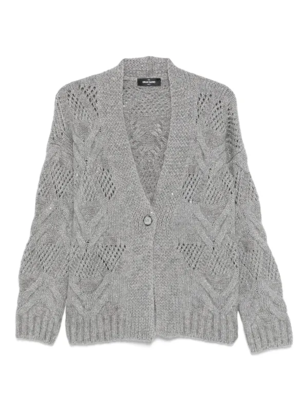 Cardigan Boutonné Gris Clair Blooker - Mélange Laine, Coupe Slim Fit, Neuf Avec étiquettes