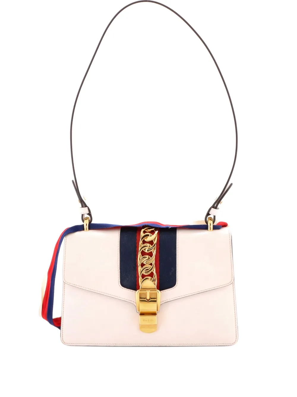 Gucci Pre-Owned Sylvie Leather Small shoulder bag - ニュートラル Gucci Pre-Owned Sylvie Leather Small shoulder bag - ニュートラル