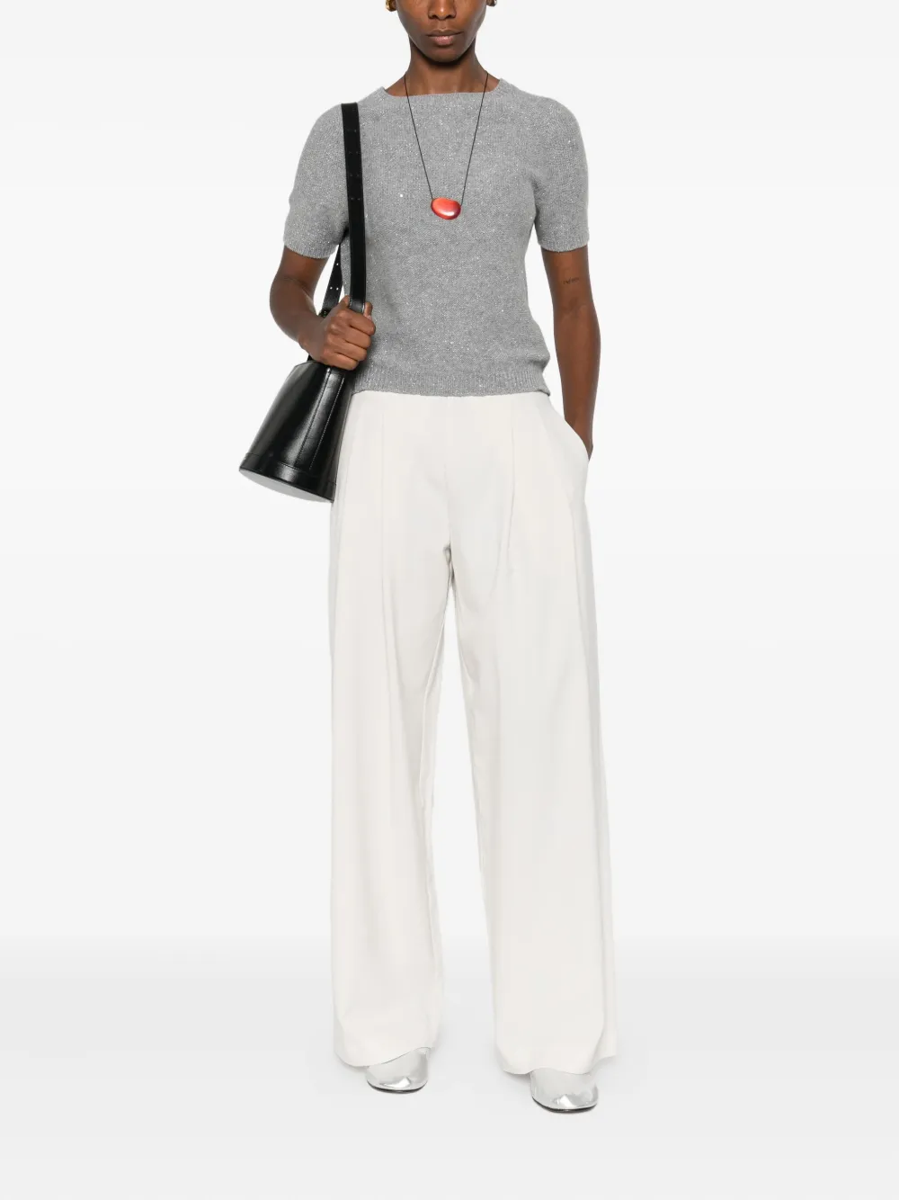 Gran Sasso ribbed-waist trousers - Beige