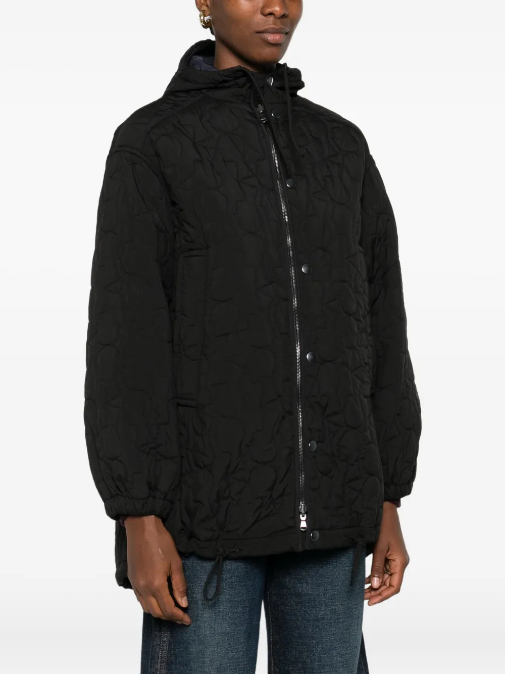 Konrad Anna Hooded Coat In Black