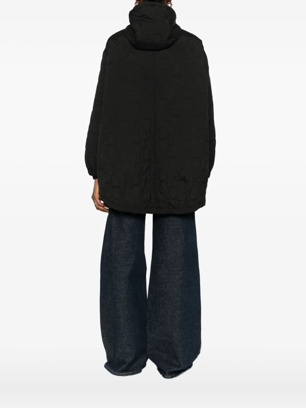Konrad Anna Hooded Coat In Black