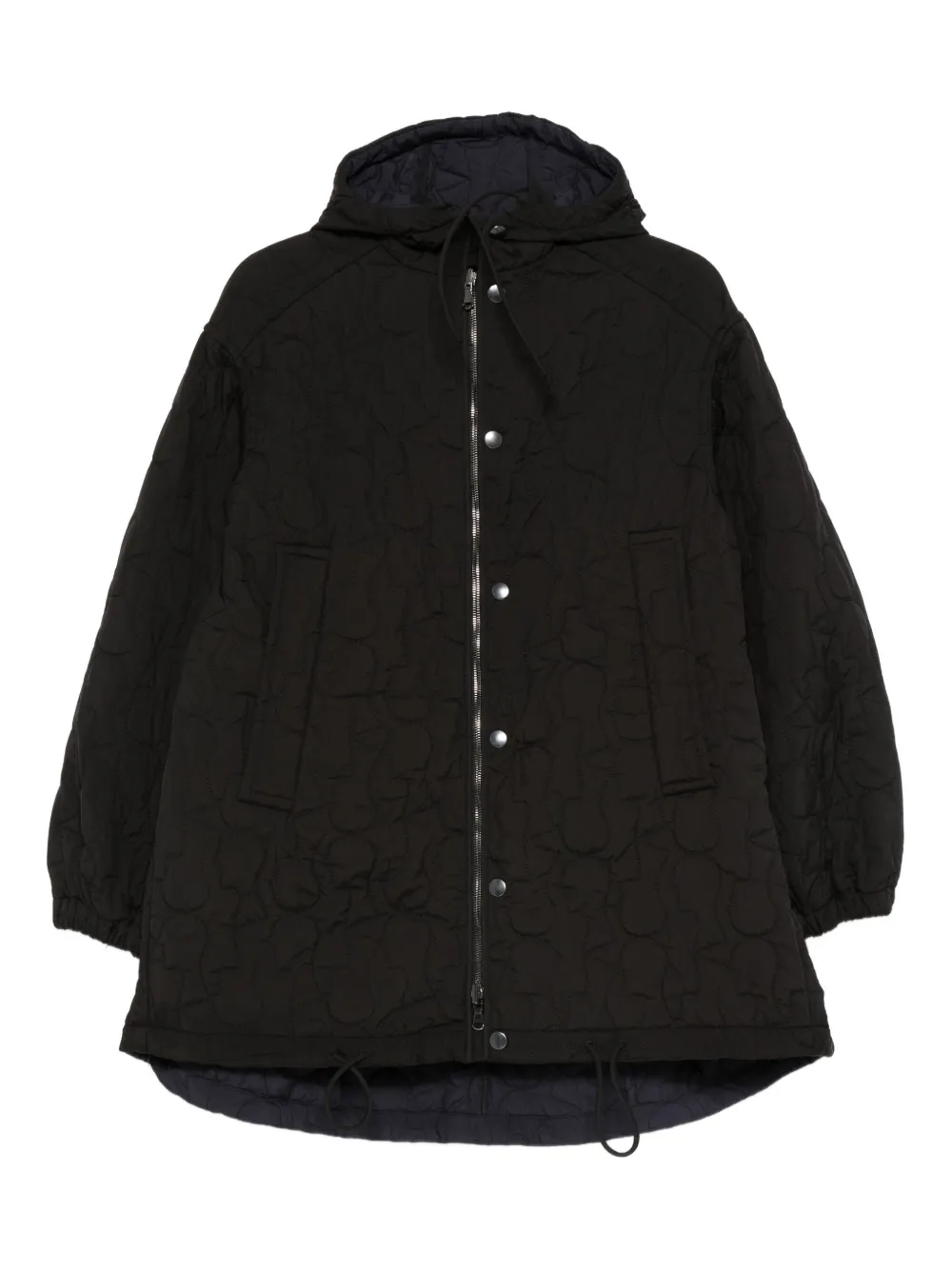 KONRAD Anna hooded coat - Nero