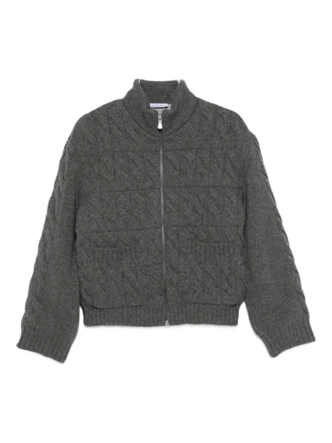 Gran Sasso cable-knit zip jacket