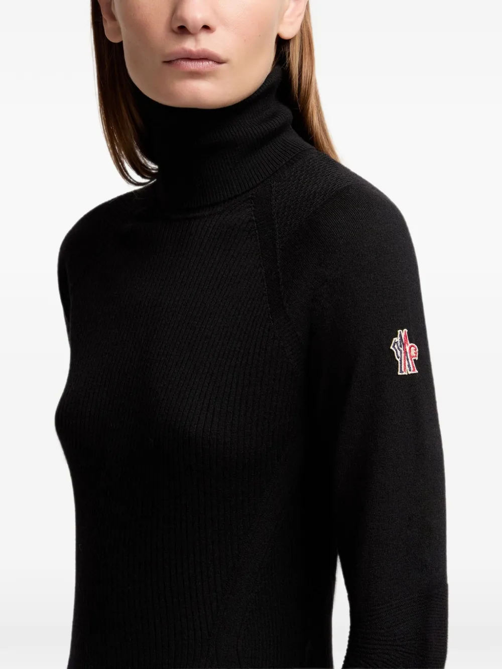 Moncler Grenoble Coltrui met logopatch Zwart