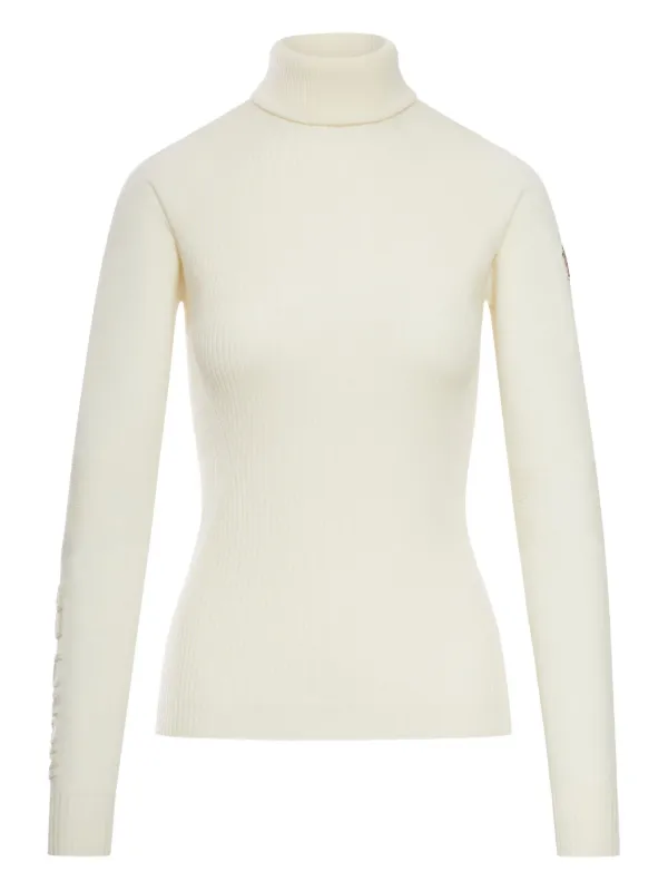Moncler Grenoble Roll-neck Logo-patch Sweater in Neutrals