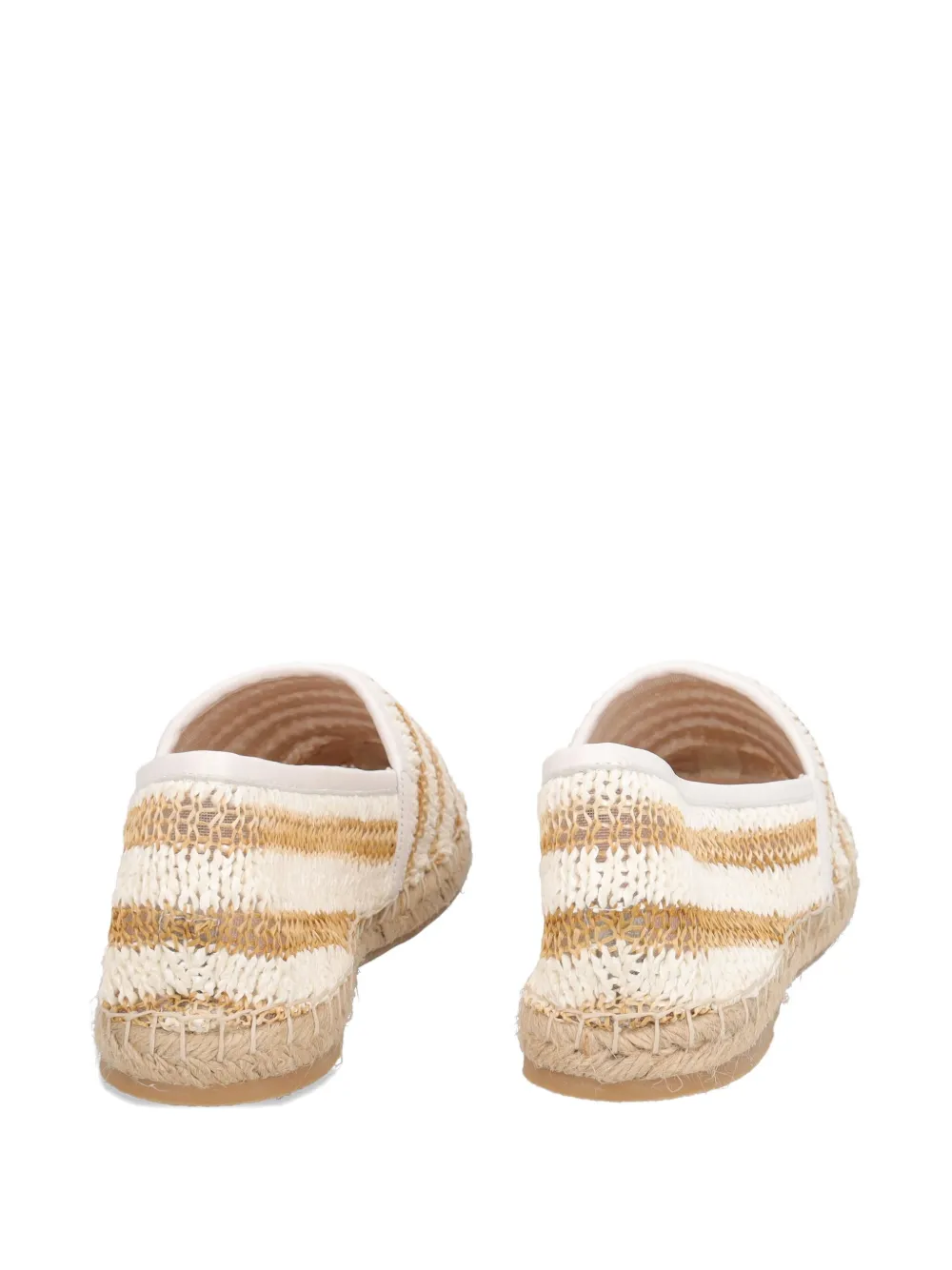 Pre-owned Ermanno Scervino Striped Espadrilles In White