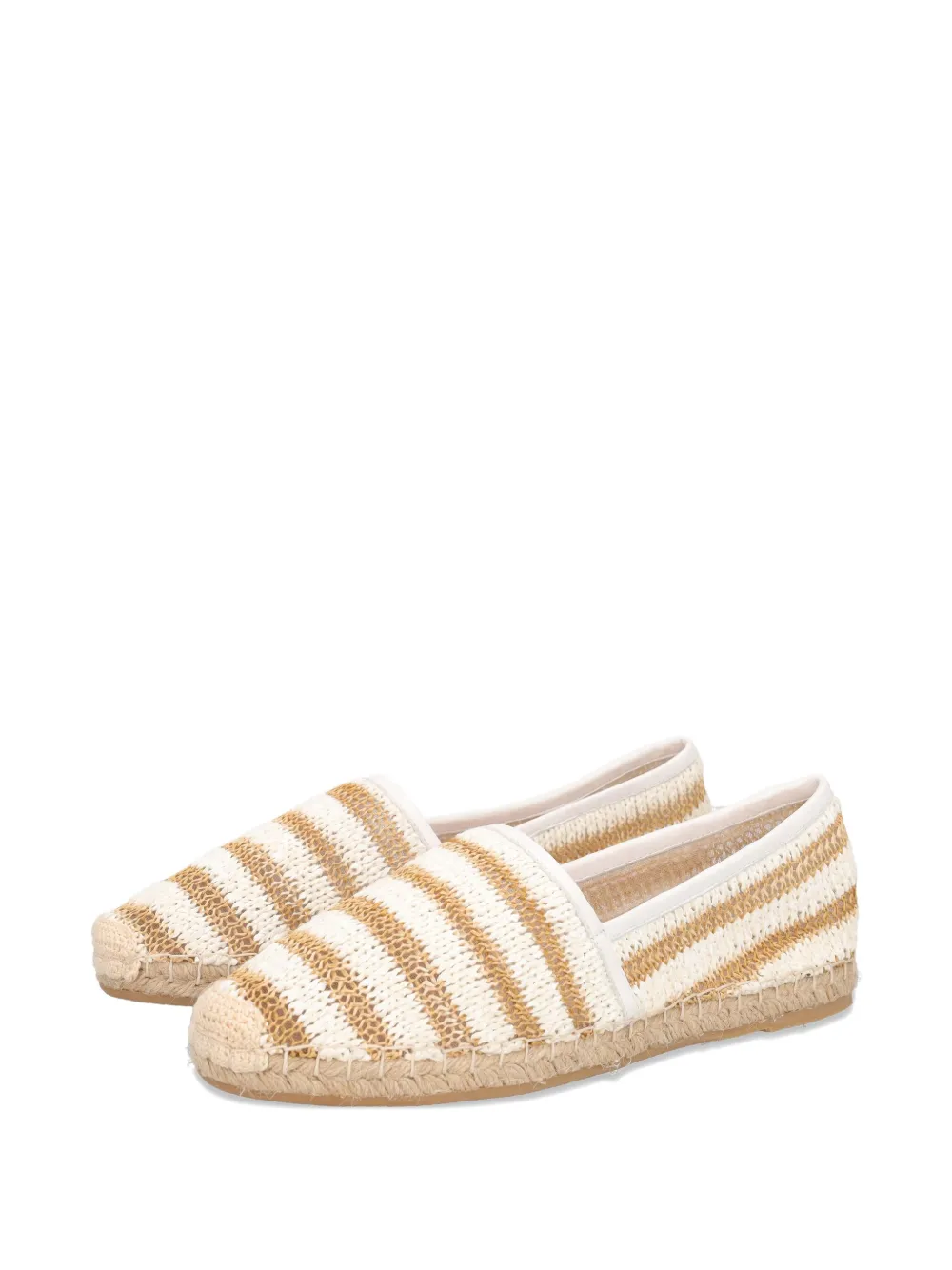 Pre-owned Ermanno Scervino Striped Espadrilles In White