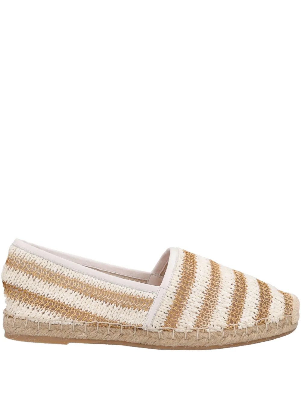 Pre-owned Ermanno Scervino Striped Espadrilles In White