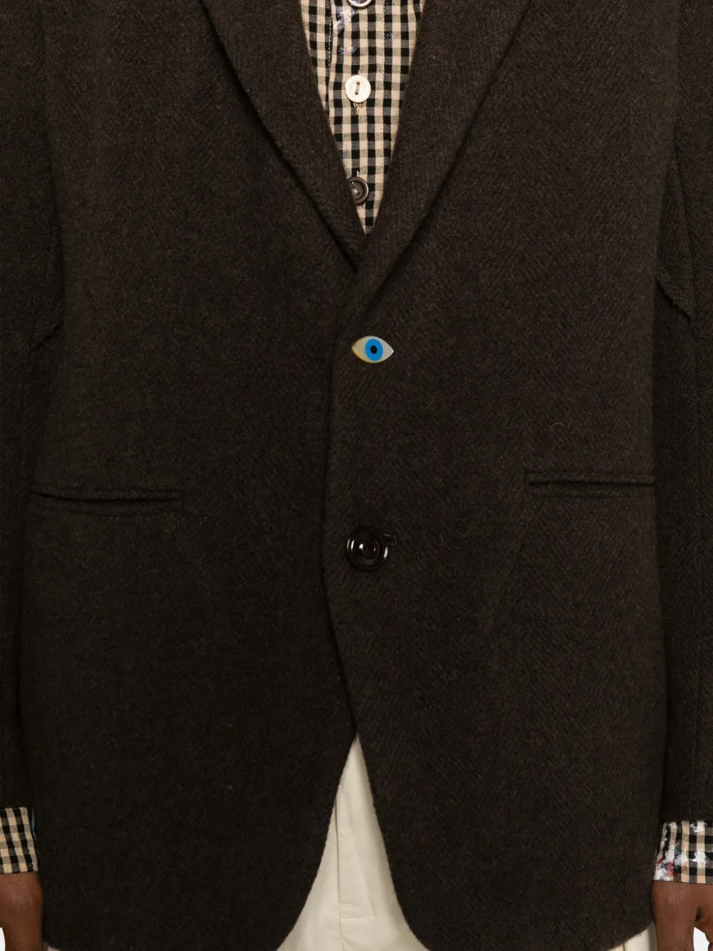 Undercover Blazer met enkele rij knopen Bruin