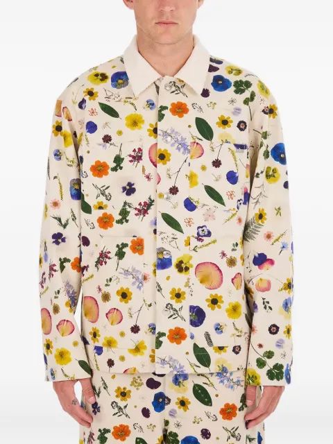 Nahmias floral-print pocketed shirt jacket
